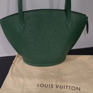 Authentic Louis Vuitton Green Tote Bag